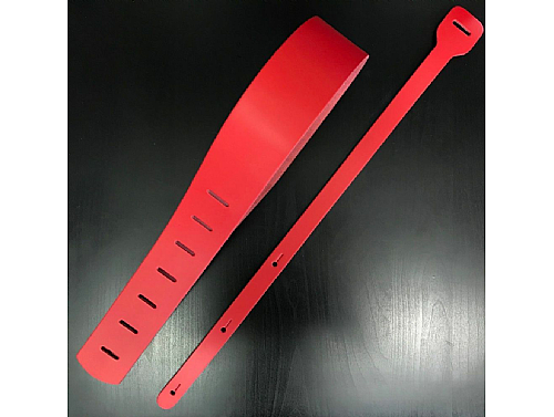 Leather Guitar Strap - Red